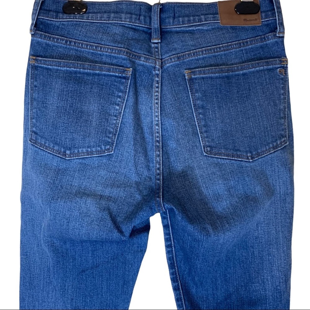 Madewell | 9" High-Rise Skinny Crop Distressed Frayed Hem Jeans Medium Wash 29 - Picture 5 of 9
